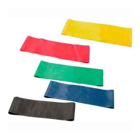 Fabrication Enterprises CanDo Exercise Band Loop, 10" Long, 5 Color Set, 10 Sets 10-5259-10